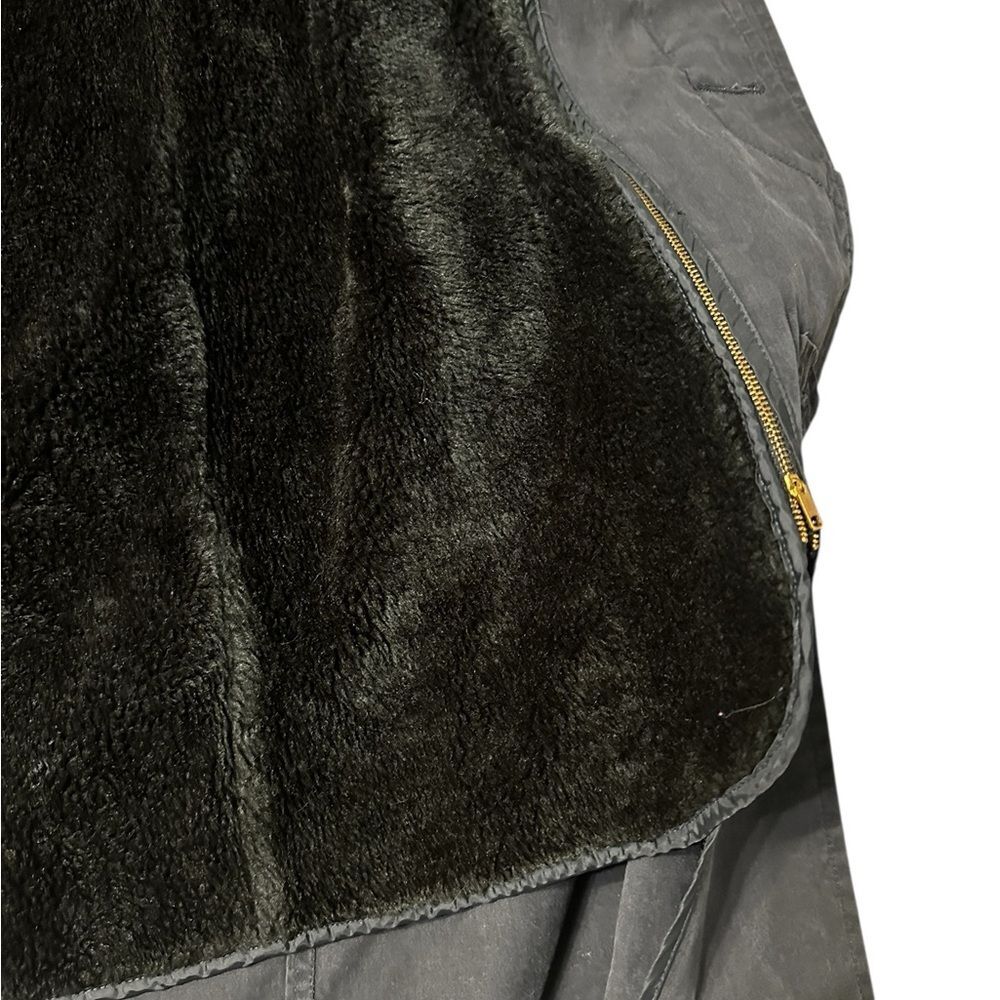 Vintage Men’s All Weather Coat Black Military Style Removable Liner 36R - Picture 10 of 10
